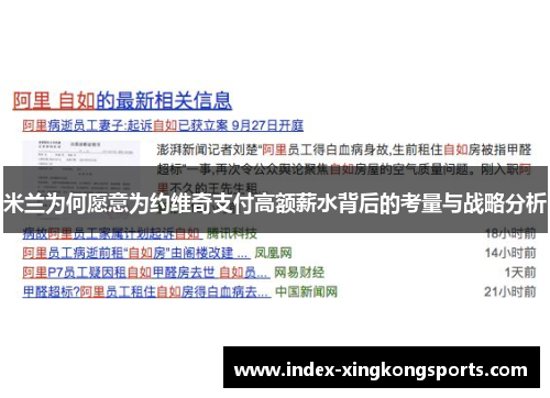米兰为何愿意为约维奇支付高额薪水背后的考量与战略分析